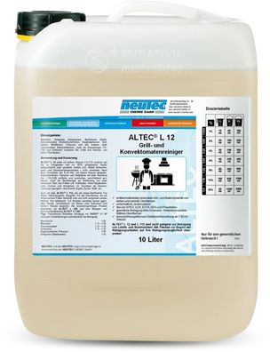 ALTEC L12 Grill- Konvektomatenreiniger 10L (1,70 € pro 100 ml)