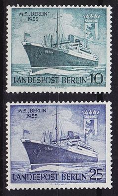 Germany BERLIN [1955] MiNr 0126-27 ( * */ mnh ) Schiffe