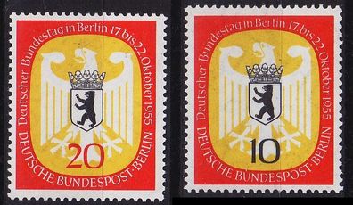Germany BERLIN [1955] MiNr 0129-30 ( * */ mnh )