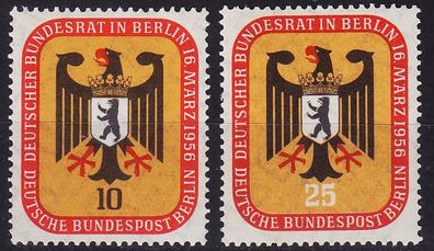 Germany BERLIN [1956] MiNr 0136-37 ( * */ mnh )