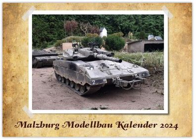 Malzburg Modellbau Kalender 2024 - limitierter Kalender mit Panzerbildern