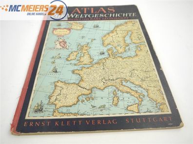 E320 Klett Verlag Atlas "Zur Weltgeschichte" 76 Karten von 1952