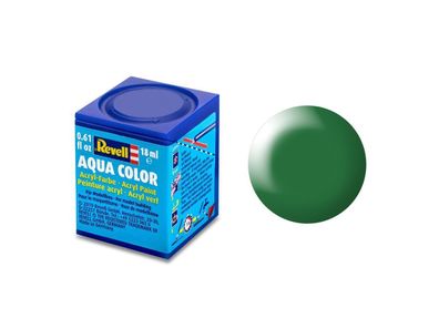 Revell 36364 laubgrün, seidenmatt RAL 6001 Aqua Color 18 ml
