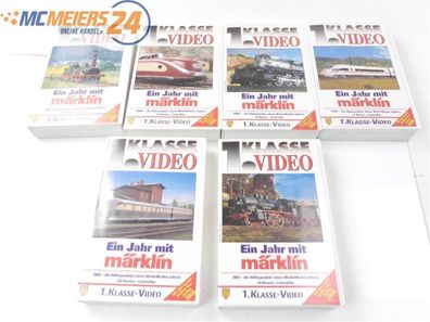 1. Klasse-Video "Ein Jahr mit Märklin" 2000 bis 2005 VHS-Cassetten 6 Stück E585