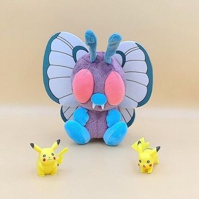 Smettbo Pokemon Kuscheltier 13 cm Stofftier plüsch Kinder Butterfree NEU