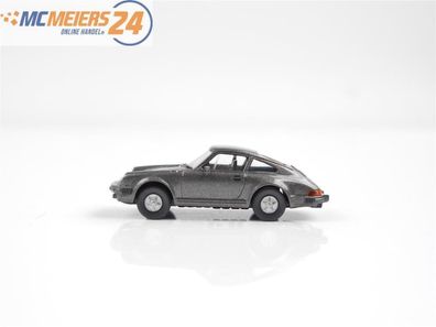 E73 Wiking H0 Modellauto 459/4 PKW Porsche 911 Coupé umbragrau metallic 1:87
