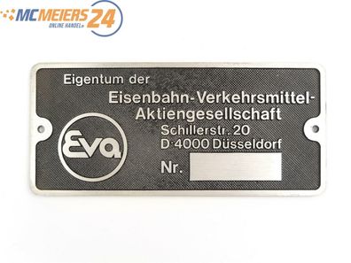 E214 Waggonschild Fabrikschild Kesselwagen Eva aus Metall / ca. 20 x 9 cm