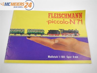 E467 Fleischmann N Prospekt Neuheiten "piccolo 1:160" von 1971