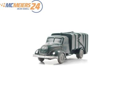 Wiking H0 219/1B Modellauto Müllwagen Magirus unverglast schwarzgrün 1:87 E73