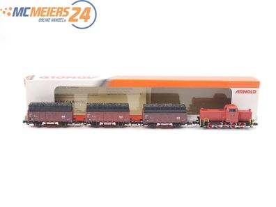 Arnold N 0268 Güterzugset 4-tlg. Verschiebe-Diesellok BR 265 + Kohlewagen E601