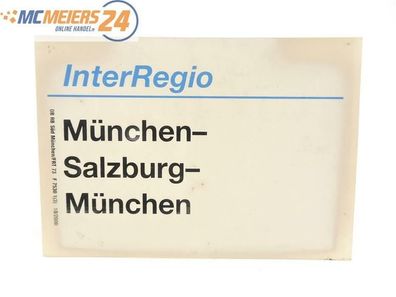 E244 Zuglaufschild InterRegio München - Salzburg - München