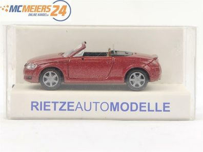 E145 Rietze H0 20950 Modellauto PKW Audi TT Roadster metallic rot 1:87 * TOP*