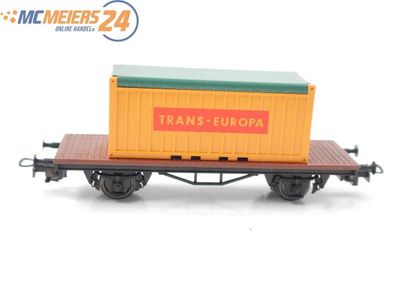 Liliput H0 203 17 Güterwagen Plattformwagen mit Container "Trans-Europa" E572