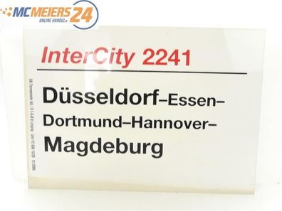 E244 Zuglaufschild Waggonschild InterCity 2241 Dortmund - Hannover - Magdeburg