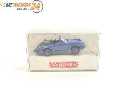 E169 Wiking H0 1620218 Modellauto PKW Porsche 911 Cabriolet blau 1:87 * TOP*
