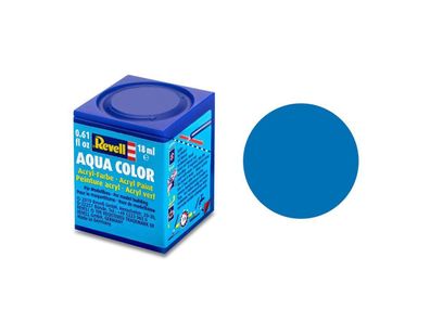 Revell 36156 Farbe blau, matt RAL 5000 Aqua Color 18 ml