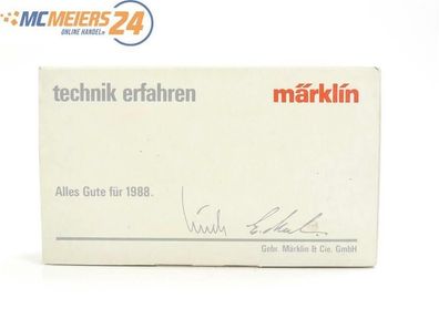 E348 Märklin mini-club Z Güterwagen "technik erfahren - Alles Gute für 1988"