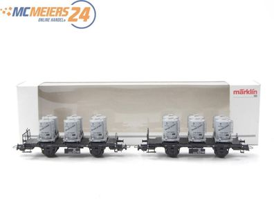 Märklin H0 48945 Güterwagenset 2-tlg. Behältertragwagen Zement DB / NEM E597
