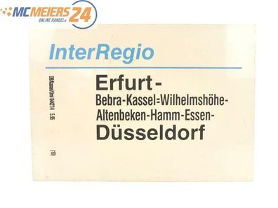 E244 Zuglaufschild Waggonschild InterRegio Erfurt - Altenbeken - Düsseldorf