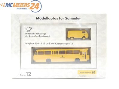 Brekina H0 Serie 12 Modellauto-Set 2-tlg. Bus Magirus 150 und VW T2 1:87 E582