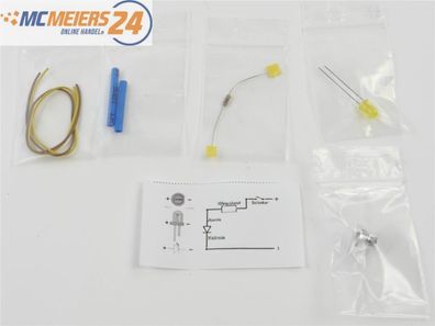 E437 Beleuchtung Lampe Licht LED gelb inkl. Fassung u. Widerstand für Modellbau