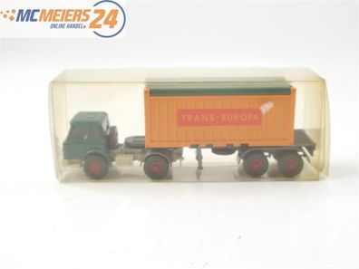 Wiking H0 526/11c Modellauto LKW Container-Sattelzug IH "Trans-Europa" 1:87 E73