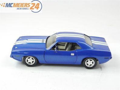 Ertl Modellauto PKW Plymouth Cuda 1970 blau 1:18 E577