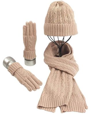Warmiehomy Mütze, Schal & Handschuh-Sets für Frauen Damen Rosa