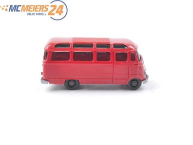 Wiking H0 Modellauto 401/1D PKW MB L 319 Bus rot/ silbern 1:87 E488
