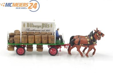 Preiser H0 30481 Figuren-Set Fertigmodell Brauereiwagen "Bitburger Pils" E73