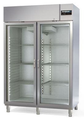Profiline 1400 Gastro Kühlschrank - 2 Glastüren GN 2/1