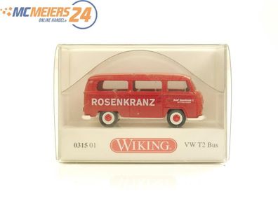 E188 Wiking H0 0315 01 Modellauto PKW VW T1 Bus "Rosenkranz Witten-Ruhr" 1:87