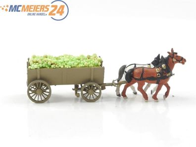 Preiser H0 Figuren-Set Fertigmodell Kastenwagen Erntewagen Gemüse Rüben etc. E73