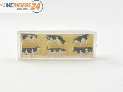 Preiser N 9155 Figuren-Set 6-tlg. Kühe schwarz/ weiß 1:160 E535