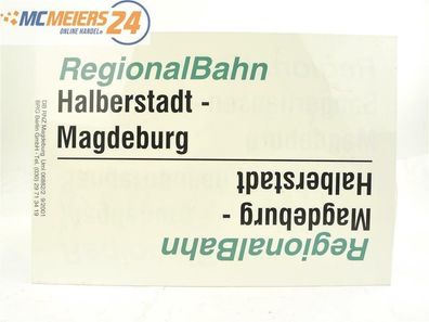 E244 Zuglaufschild Waggonschild RegionalBahn RegionalExpress Magdeburg etc.