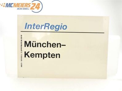 E244 Zuglaufschild InterRegio München - Kempten