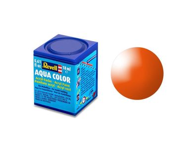 Revell 36130 Farbe Orange, glänzend Aqua Color 18 ml