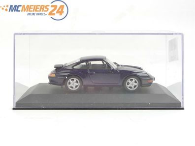 E378 Minichamps Modellauto PKW Porsche 911 1994 dunkelblau 1:43