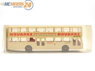 E188 Wiking H0 24 730 Modellauto Bus Doppeldecker MAN SD 200 "Novapax" 1:87