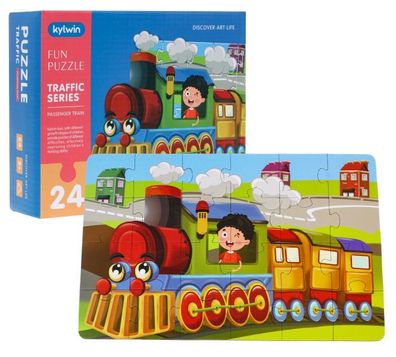 Großes Puzzle für Kinder ab 2 Jahren. Puzzle-Logikspielzeug 24 Teile Lokomotive ...