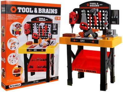 2in1 Werkzeugwerkstatt für Kinder ab 3 Jahren Baumodelle + Zubehör + Werkzeuge ...