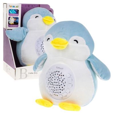 Pinguin Schnuller 3in1 Projektor Spieluhr Kuscheltier für Babys Sinnesspielzeug