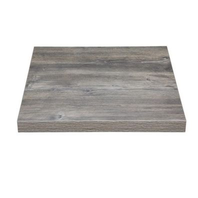 Bolero vorgebohrte quadratische Melamin Tischplatte grau 600 mm