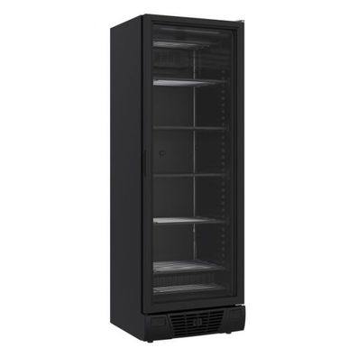 Combisteel Tiefkühlschrank mit 1 Glastür schwarz 382 Liter