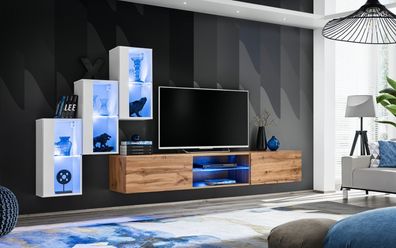 Wohnzimmer Neu Wohnwand Einrichtung Modern Modern TV-Ständer Wandschrank