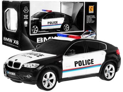 BMW x6 Polizeiauto für Kinder ab 8 Jahren. Ferngesteuerte Polizei 1:24. Hahnlichter