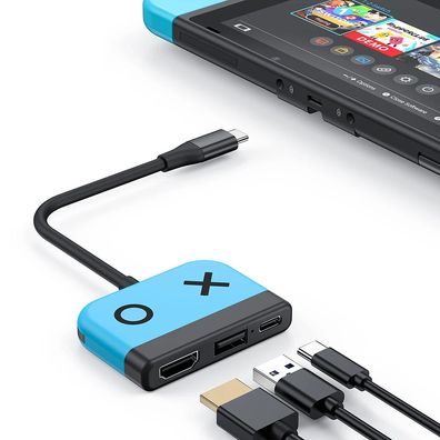 Switch Dock f¨¹r OLED Nintendo Switch Tragbares TV-Dock mit HDMI USB 3.0-Anschlus