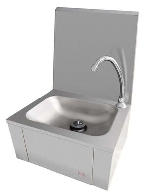Skyrainbow Handwaschbecken aus Edelstahl - mit Kniebedienung - 400 x 340 x 585 mm