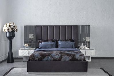 Doppel Bet Moderne 2x Nachttische Schlafzimmer Set Luxus Design Möbel