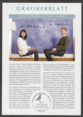 BRD Faltblatt Grafikerblatt Nicole Elsenbach und Frank Fienbork